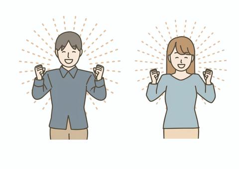 健康を取り戻した男女 健康を取り戻した男女 健康,回復,元気,笑顔,前向き,ポジティブ,安心,医療,リハビリ,メンタルのイラスト素材