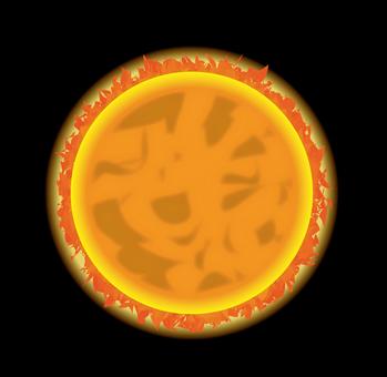 宇宙の太陽 太陽,天体,宇宙,空間,灼熱,エネルギー,イメージのイラスト素材