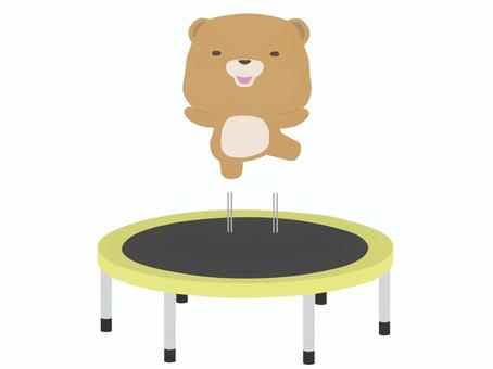 trampoline_bear, , JPG, PNG and AI