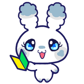 Have a rabbit (blue) (beginner mark), животное, кролик, характер, JPG, PNG and AI