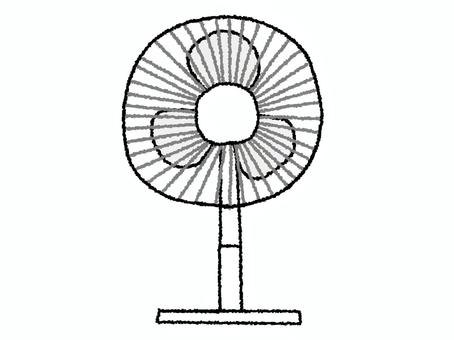 扇風機 扇風機,機器,風,夏,空気,お知らせ用,宣伝用,pop調,手描き,挿絵のイラスト素材