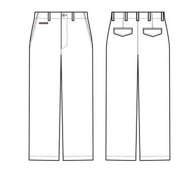 チノパン　No3 絵型,チノパン,チノ,スラックス,パンツ,ズボン,ボトム,ファッション,服,デザインのイラスト素材