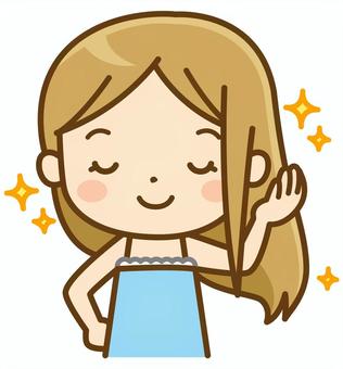 綺麗なロングヘアの女性 ヘアケア,美容,ビューティー,髪,髪の毛,ロングヘア,女性,綺麗,清潔,身だしなみのイラスト素材