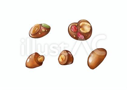 ナッツチョコ イラスト