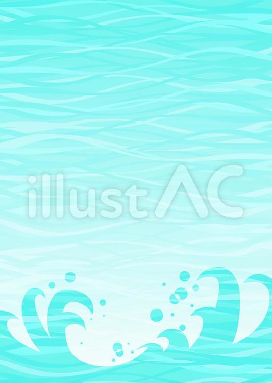 波　うねり　流れ　涼しい　青　模様 波,うねり,流れのイラスト素材