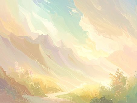 光が当たる野原