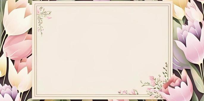 チューリップのバナーイラスト 1:2