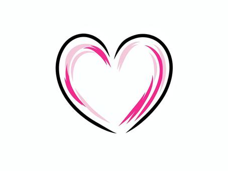ハート ハート,心,手書き,シンプル,イラスト,商用フリー,フリー素材,挿絵,ラフ画のイラスト素材