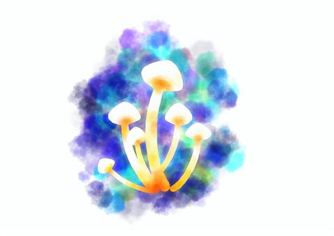 妖しいきのこ きのこ,キノコ,菌類,秋,ファンタジー,ワンポイント,食べ物のイラスト素材
