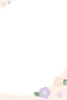 梅のふんわりフレーム（イエロー）