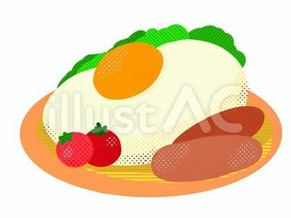 ポップでかわいいレトロな朝食