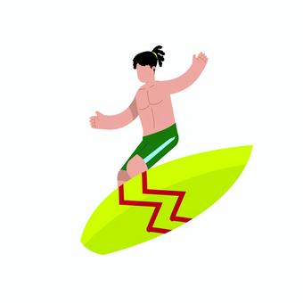 サーフィン 006 サーフィン,サーファー,ボード,波,海,夏,男性,マリン,ビーチ,スポーツのイラスト素材