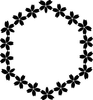 Sakura hexagonal frame, , JPG and PNG