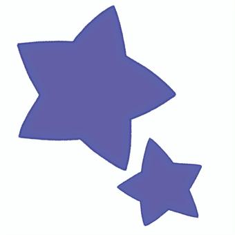 お星さまネイビー 星,星柄,ゆるい,手描き,フリーハンド,デフォルメ,シンプル,かわいい,手書き,ラフのイラスト素材