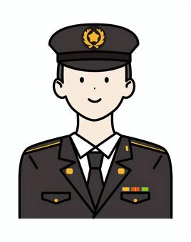 男性陸上自衛隊制服 自衛隊,陸上自衛隊,陸,日本,制服,ブレザー,ネクタイ,男性,シンプルのイラスト素材