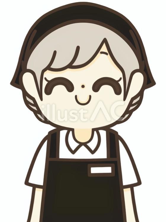 笑顔の女性店員 女性,店員,スタッフのイラスト素材