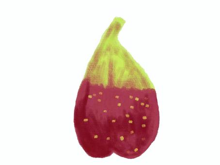 いちじく いちじく いちじく,果物,秋,フルーツ,fig,fruits,クレヨン,かわいい,保育,手書きのイラスト素材