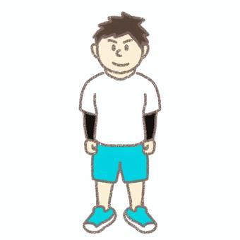 痩せている男性