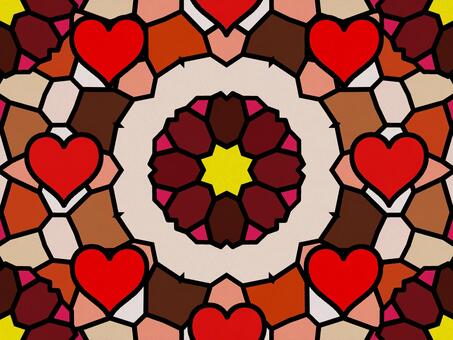 シームレスなモザイク　ｑ　バレンタイン バレンタインデー,花柄,チョコレートコスモス,ガーデニング,バレンタイン,ハート,マーク,お祝い,飾り,幸せのイラスト素材