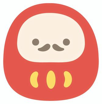 だるま03 だるま,縁起物,置物,かわいい,手描き,キャラクター,デフォルメ,イラスト,素材のイラスト素材