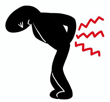 腰の痛み 腰,背中,結石,尿管結石,ぎっくり腰,男性,人,悶絶,激痛,痛いのイラスト素材