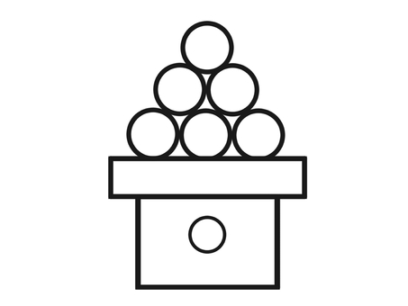 白黒の月見団子の線画イラスト 食べ物,お菓子,月見団子,お供え,台,白黒,線画のイラスト素材