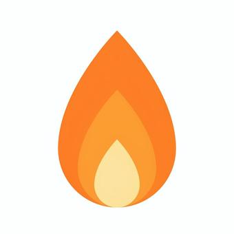 火のマーク（オレンジ） 火,オレンジ,シンプル,炎,炎上,火災,燃える,アイコン,マーク,単品のイラスト素材