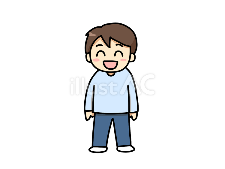 笑顔で立っている男性 人物,男性,男のイラスト素材