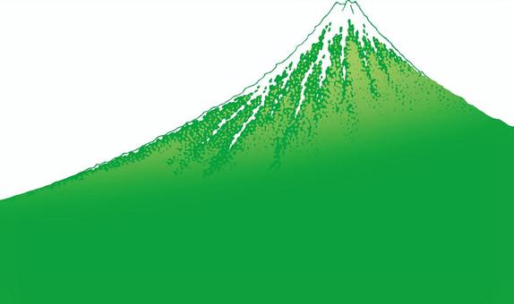 Fuyue 36 Scenery_Mountain Under White Rain_Background Ray No_Green, , JPG, PNG and AI