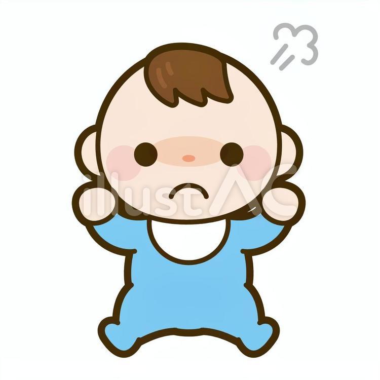 怒っている赤ちゃん 赤ちゃん,人物,乳児のイラスト素材