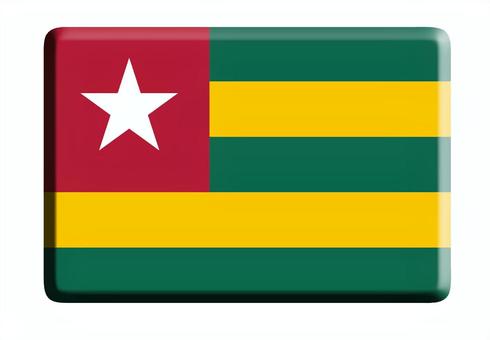 Illustration, flag, republic of togo, west africa, 
