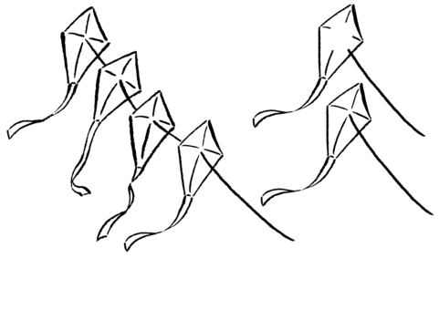 Illustration, kite, kite put away, consecutive kite, 