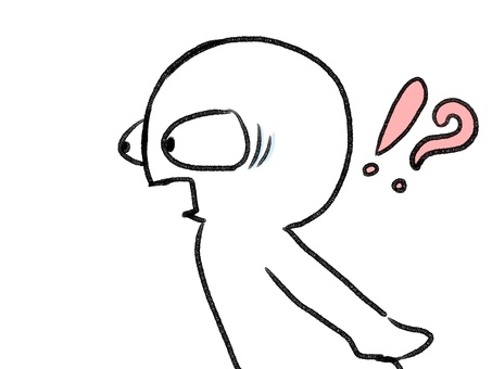 目が飛び出すほど驚愕する棒人間 棒人間,びっくり,驚愕,びっくりマーク,人物,手描き,落書き,表情,黒,シンプルのイラスト素材