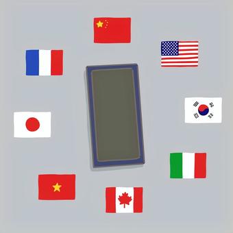 翻訳アプリのイメージ PNGは背景透過 多言語,国,翻訳,ツール,スマートフォン,アプリ,ガイド,中国,国旗,アメリカのイラスト素材