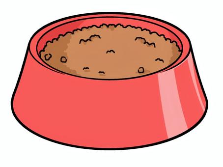 手書き_ペットボウル_02 ペットボウル,フードボウル,犬,猫,ペット,ペットフード,ドッグフード,キャットフード,カリカリ,ドライフードのイラスト素材