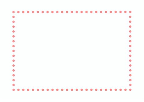 シンプルなドットフレーム（赤） フレーム,枠,飾り枠,ドット,水玉,丸,シンプル,赤のイラスト素材