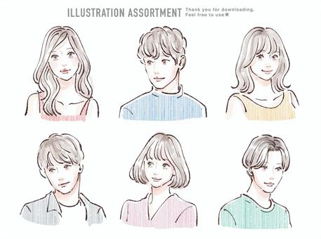 男性和女性插圖集 JPG/PNG/AI, JPG, PNG 和 AI 男性和女性插圖集 JPG/PNG/AI, 女子, 男人, 男女, JPG, PNG 和 AI