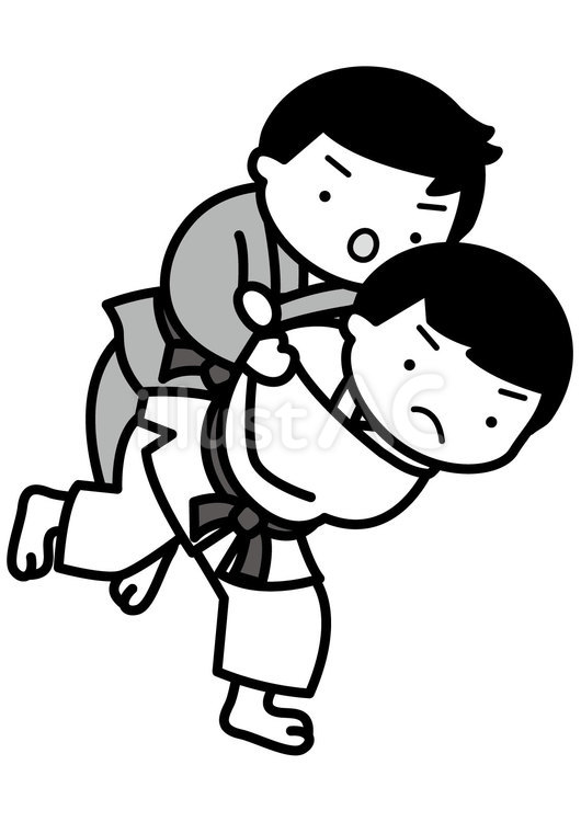 柔道-2c 柔道,武道,スポーツのイラスト素材