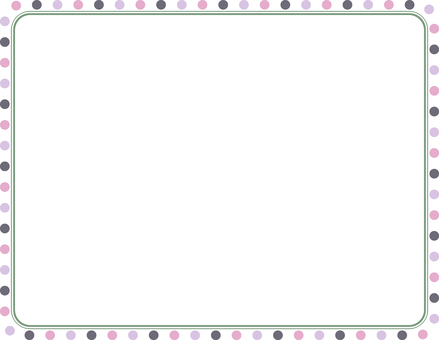ドットとラインの長方形フレーム・ピンク フレーム,丸,ドット,点,ベクター,白バック,飾り,額,囲み,枠のイラスト素材