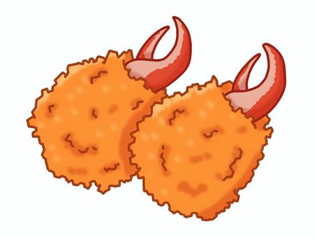爪入りカニクリームコロッケ カニクリームコロッケ,カニコロッケ,コロッケ,カニ爪,爪入り,揚げ物,フライ,惣菜,おかず,洋食のイラスト素材