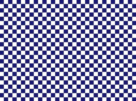 Illustration, checkered pattern, dark blue, white, 