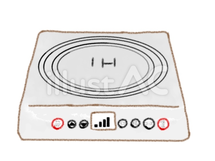 卓上IH 卓上ih,調理道具,調理器具のイラスト素材