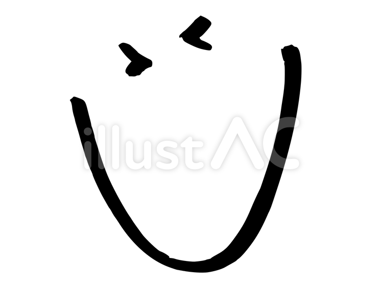 Smily_09 手書き,手描き,faceのイラスト素材