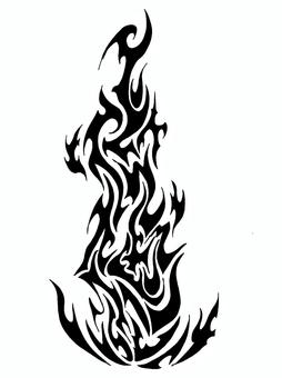 トライバル・炎 トライバル,タトゥー,炎,可燃物,燃え上がるのイラスト素材