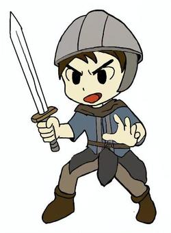 兵士 兵士,冒険者,剣術使い,剣士,雑兵,ファンタジー,ゲーム,カブト,防具,剣のイラスト素材
