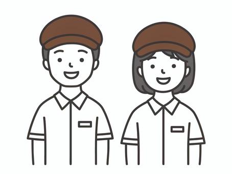 カフェスタッフ カフェスタッフ カフェ,女性,男性,店員,カフェスタッフ,カフェ店員,スタッフ,アルバイト,ママ,バイトのイラスト素材