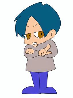 指差しポーズをする子供 指差しポーズ,子供,かわいい,立ち絵,ミニキャラのイラスト素材