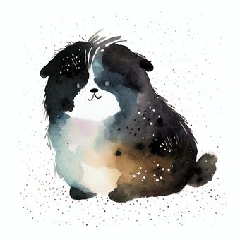 可愛的狗水彩插圖, 可愛的狗水彩插圖, 水彩, 寵物, 手繪,