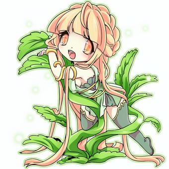 植物的擬人化, minikyara, 拟人化, 植物, JPG 和 PNG