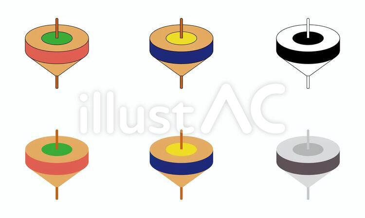 こま(フラットアイコン)セットイラスト - No: 1285801／無料イラスト/フリー素材なら「イラストAC」